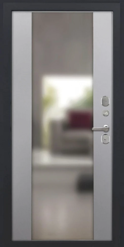 Входная дверь ДвериПРО Модель Л-46 Алиса (16мм, ПВХ Софт грей, зеркало) DPRO225799 внутренняя сторона