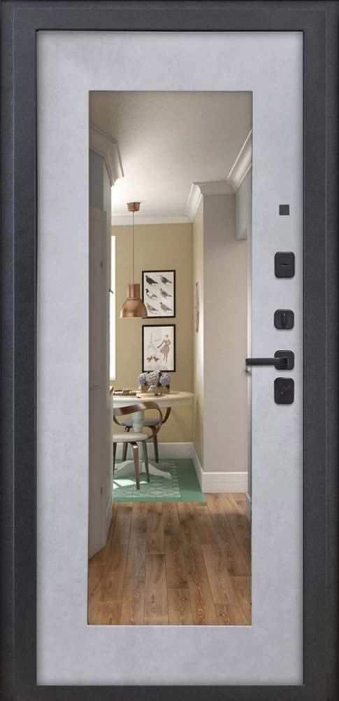 Входная дверь ДвериПРО Модель L-49 ФЛЗ-603 Бетон снежный DPRO196700 внутренняя сторона