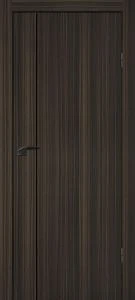 Межкомнатная дверь P-21 AL черный молдинг Эвкалипт африканский