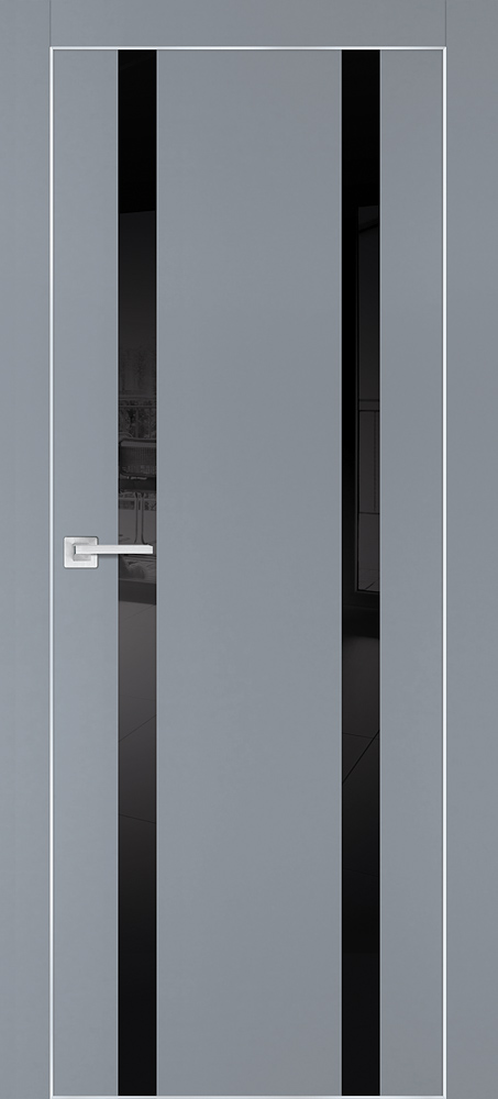 Фото Межкомнатная дверь PX-9  AL кромка с 4-х ст. Серый матовый