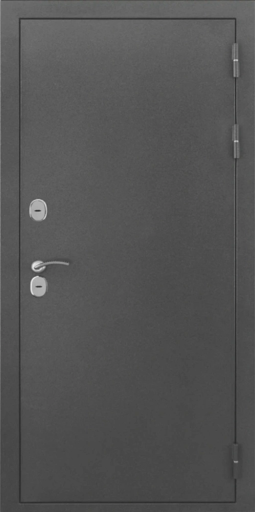 Входная дверь ДвериПРО L-Термо серебро ПВХ 10мм Астрод Velutto Grigio DPRO198168 внешняя сторона