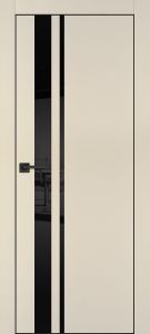 Межкомнатная дверь PX-16 черная кромка с 4-х ст. Бежевый матовый